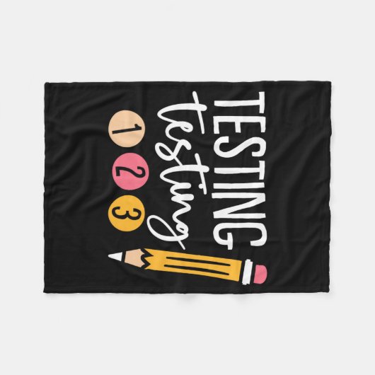 Testen 123 Schattigee testdag 3 Fleece Deken (Voorkant (Horizontaal))