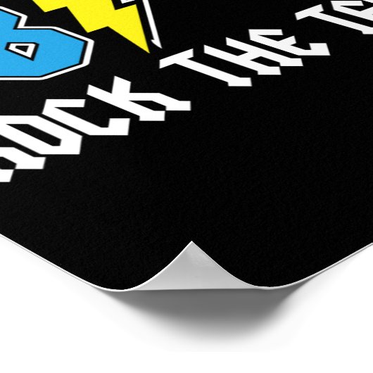 Testen Retro ABCD Rock De Test Dag Grappige School Poster (Hoek)