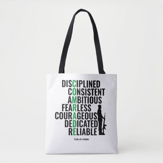 Testen van een soldaat tote bag (Voorkant)