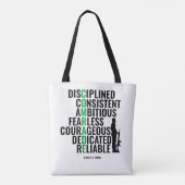 Testen van een soldaat tote bag (Achterkant)