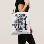 Testen van een soldaat tote bag (Dichtbij)