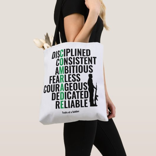 Testen van een soldaat tote bag (Dichtbij)