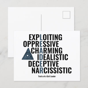 Testen van een volwassenenleider briefkaart