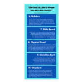 Testen van Ellen G. White Reclamekaart (Achterkant)