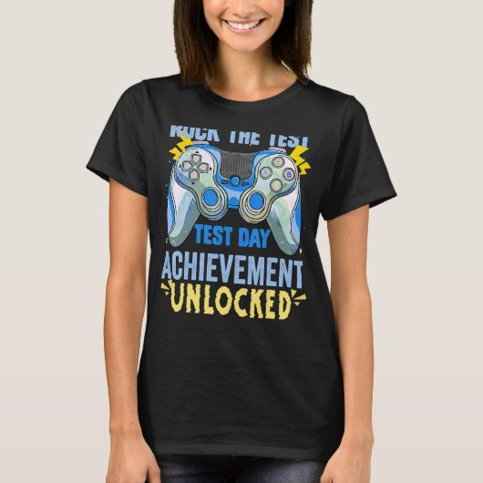 Testen van leraar testen Staar Test Exam Gamer Roc T-shirt (Voorkant)