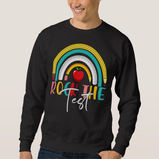 Testen van studenten op de testdag voor regenboogl trui (Voorkant)