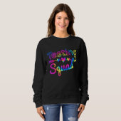 Testend viadad Tie Dye Test Day Teacher Testing Da Trui (Voorkant volledig)