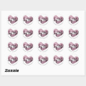 Tester probeer me Lipstick roze hart Sticker (Vel)