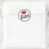 TESTER Red Kiss Lipstick & Beauty Distributeur Ronde Sticker (Tas)