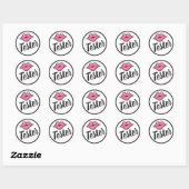 TESTER Roze Kus Lipstick & Beauty Distributeur Ronde Sticker (Vel)