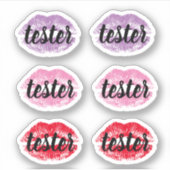 Tester Steekproef probeer me lips lippenstokerijpr Sticker (Voorkant)