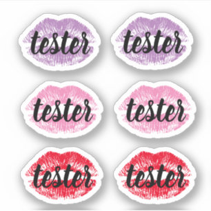 Tester Steekproef probeer me lips lippenstokerijpr Sticker