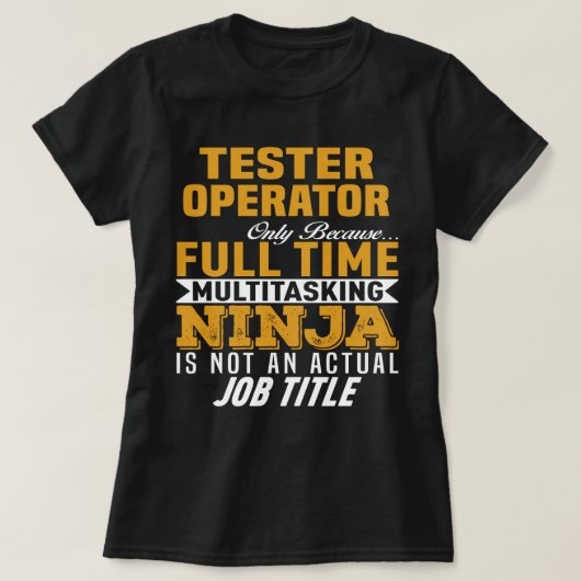 testeroperator t-shirt (Design voorkant)