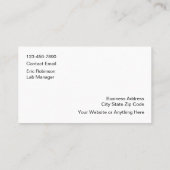 testfaciliteit voor medische laboratoria visitekaartje (Achterkant)