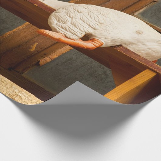 Testgans op een bank Verpakkingspapier Cadeaupapier (Hoek)