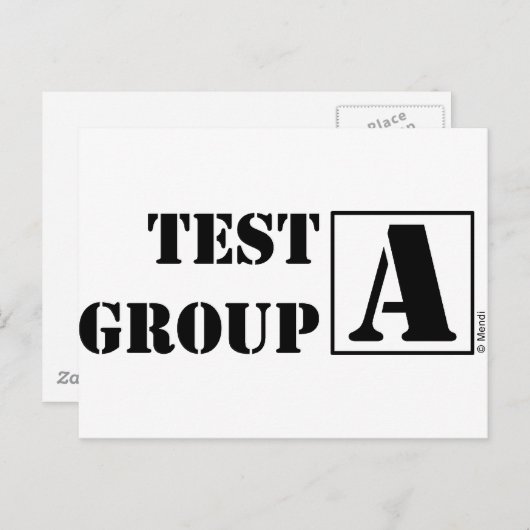Testgroep A Briefkaart (Voorkant / Achterkant)