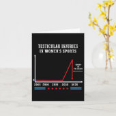 Testiculaire blessures in vrouwensport Grappig Tru Kaart (Gele Bloem)