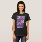 Testiculaire Kanker Bewustzijn Boho Orchid Bloem T-shirt (Voorkant volledig)