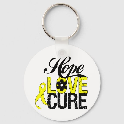 Testiculaire kanker HOPE LOVE CURE Giften Sleutelhanger (Voorkant)