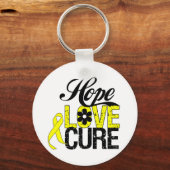Testiculaire kanker HOPE LOVE CURE Giften Sleutelhanger (Voorkant)