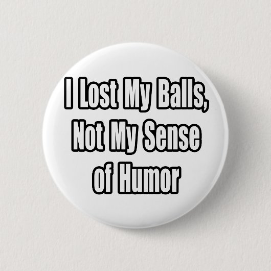 Testiculaire kanker Humor Ronde Button 5,7 Cm (Voorkant)