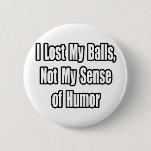 Testiculaire kanker Humor Ronde Button 5,7 Cm