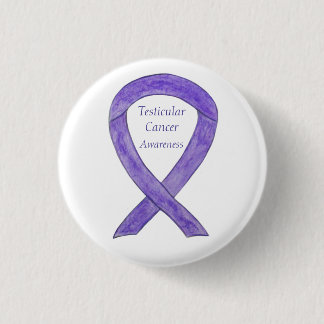Testiculaire kanker Orchid Awareness Ribbon Pins Ronde Button 3,2 Cm