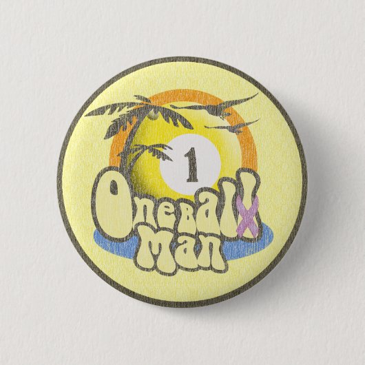 Testiculaire kanker Overlevende Humor Ronde Button 5,7 Cm (Voorkant)