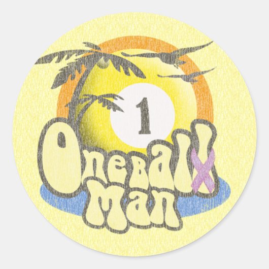 Testiculaire kanker overlevende Humor Ronde Sticker (Voorkant)