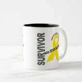 Testiculaire kanker Overleving Tweekleurige Koffiemok (Voorkant rechts)