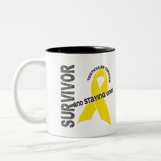 Testiculaire kanker Overleving Tweekleurige Koffiemok (Links)