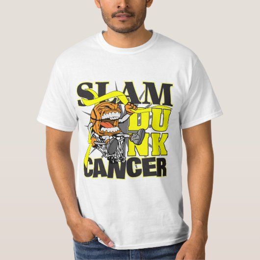 Testiculaire kanker - Slam Dunk Cancer T-shirt (Voorkant)