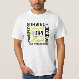 Testiculaire kanker Survivors Motto T-shirt