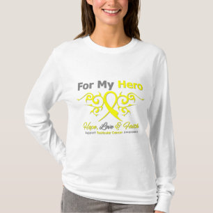 Testiculaire kanker Tribal Ribbon Hero T-shirt