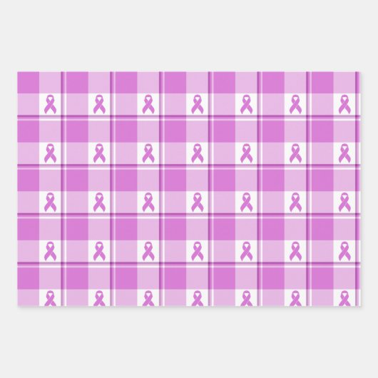 Testicular Cancer Awareness Plaid Purple Ribbon Inpakpapier Vel (Voorkant 2)