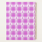 Testicular Cancer Awareness Plaid Purple Ribbon Planner (Achterkant)