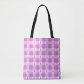 Testicular Cancer Awareness Plaid Purple Ribbon Tote Bag (Voorkant)