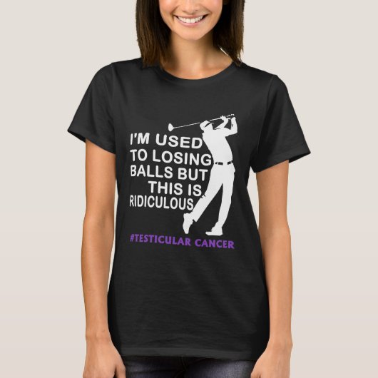 Testicular Cancer Awareness Survivor Golf Player F T-shirt (Voorkant)