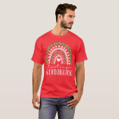 Testing Coordinator Rainbow Leopard Test Day Teach T-shirt (Voorkant volledig)