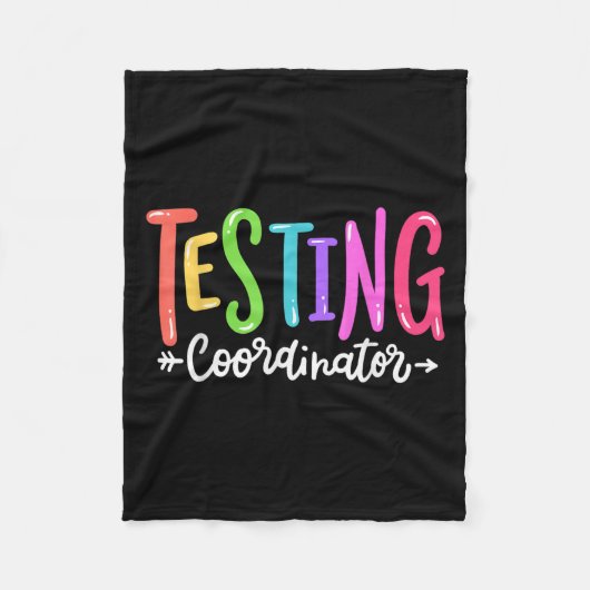 Testing Coordinator Test Day Exam Motivational Squ Fleece Deken (Voorkant)