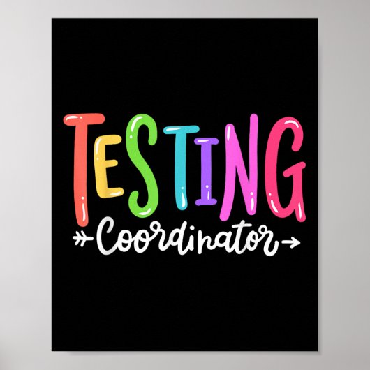 Testing Coordinator Test Day Exam Motivational Squ Poster (Voorkant)