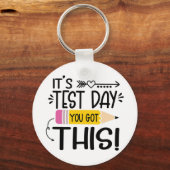 Testing Day It's Test Day You Got This Teacher Stu Sleutelhanger (Voorkant)