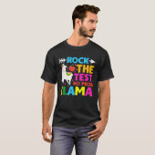Testing Day Rock the Test Teaching No Prob Llama T T-shirt (Voorkant volledig)