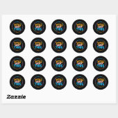 Testing Day Shirt Docent Je hebt deze 8 Ronde Sticker (Vel)