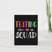 Testing Squad Costume Test Day Afstuderen Teacher Kaart (Voorkant)