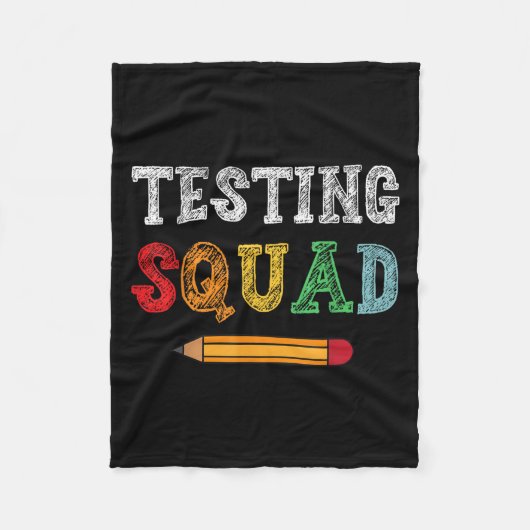 Testing Squad Costume Test Day Teacher Student Fun Fleece Deken (Voorkant)