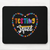 Testing Squad Motivational Test Day Words Heart Te Muismat (Voorkant)