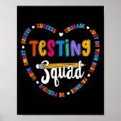 Testing Squad Motivational Test Day Words Heart Te Poster (Voorkant)