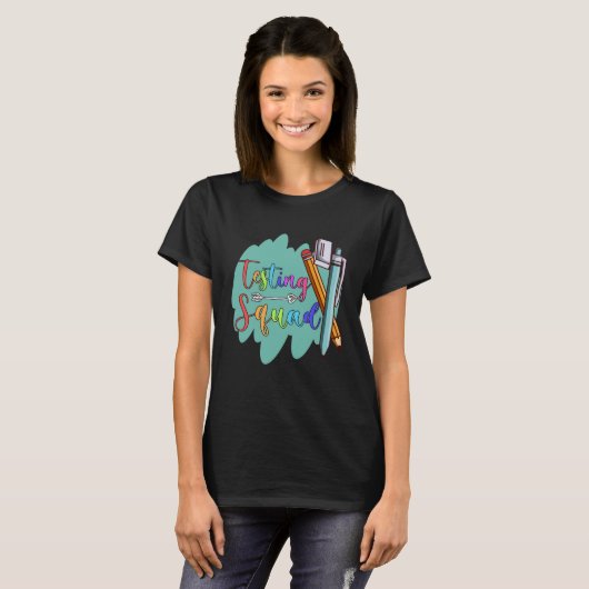 Testing Squad School professor leraar T-shirt (Voorkant volledig)