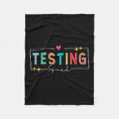 Testing Squad - Test Day 2024 Teacher Motivational Fleece Deken (Voorkant)